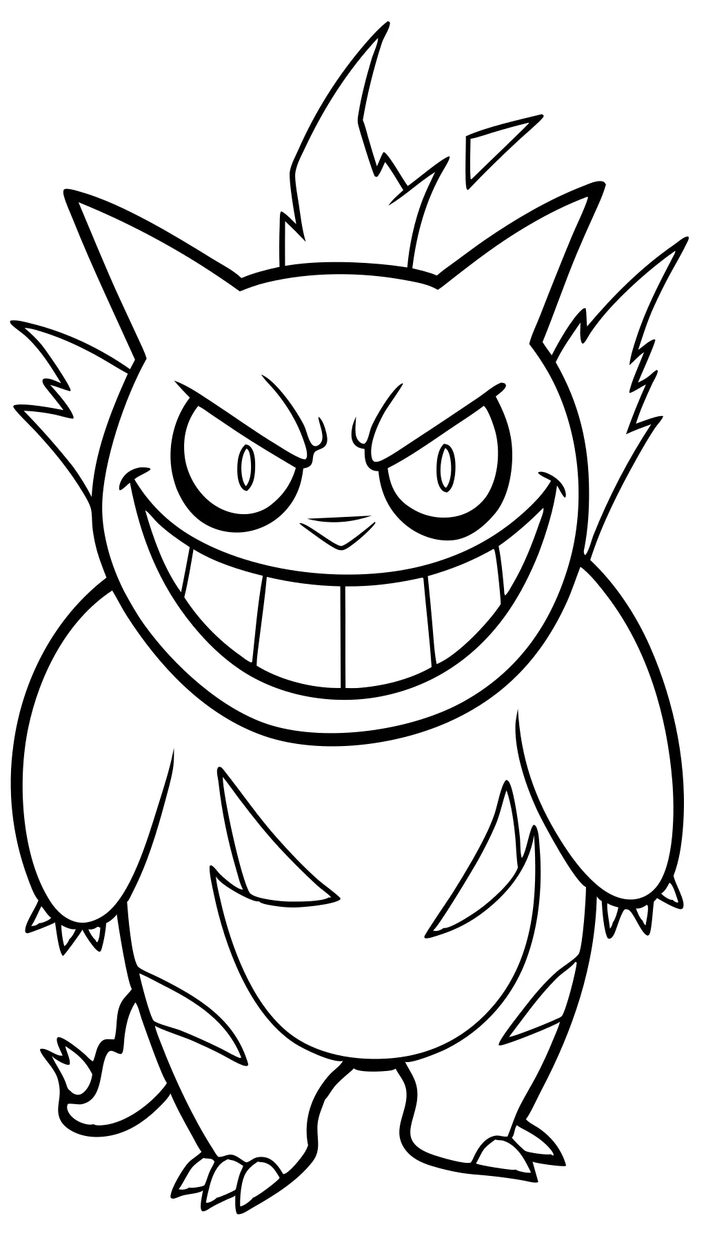 gengar coloring page